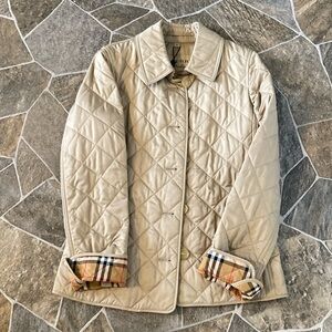 NWT Burberry Frankby Quilted Jacket XS Canvas
